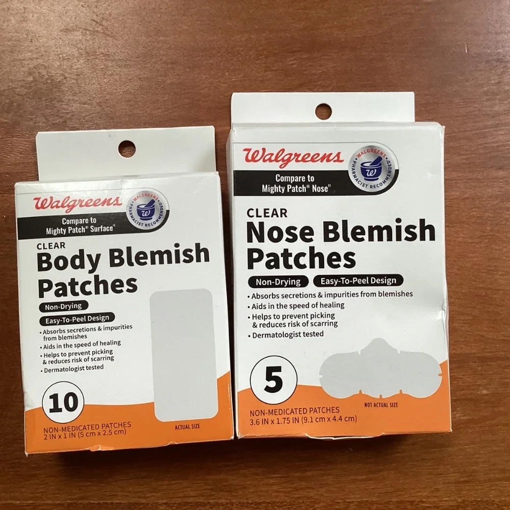 Walgreens Clear Body & Nose Blemish Patches Bundle of 2 Boxes NEW